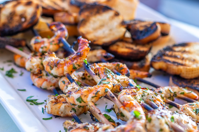 This recipe for grilled shrimp scampi couldn't be easier. A few ingredients for a quick marinade, followed by about five minutes on the grill - delish!