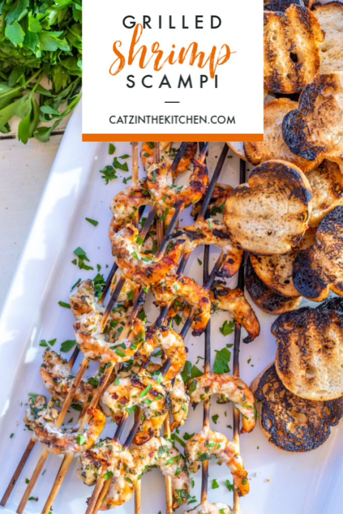 This recipe for grilled shrimp scampi couldn't be easier. A few ingredients for a quick marinade, followed by about five minutes on the grill - delish!