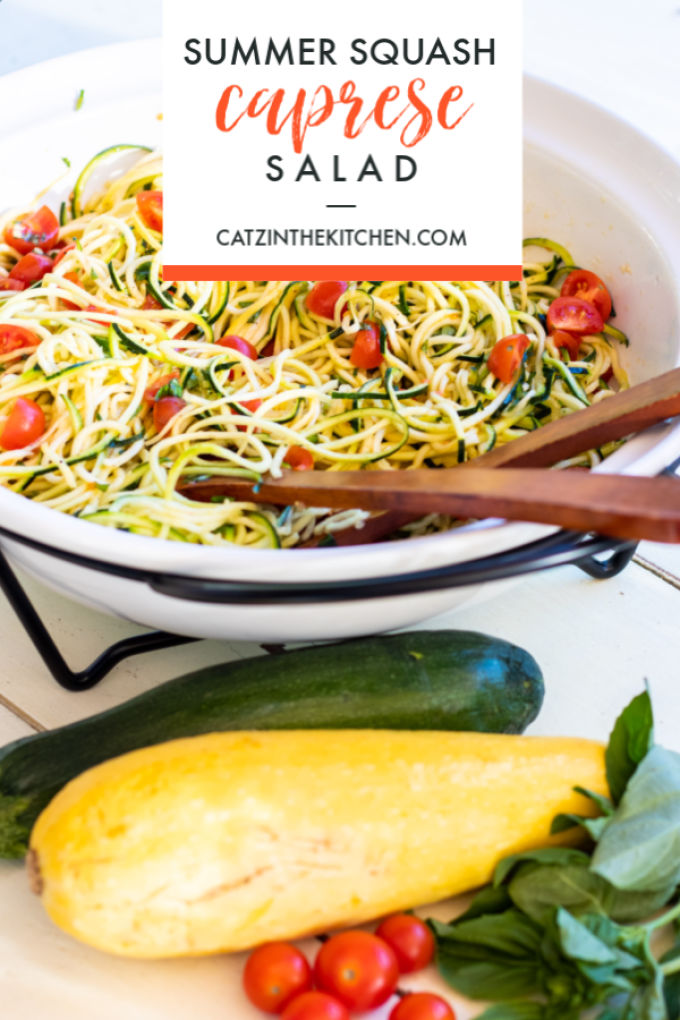 A late summer salad that is simple, healthy, colorful, and easy to make for crowds? That's where this summer squash caprese salad comes in!