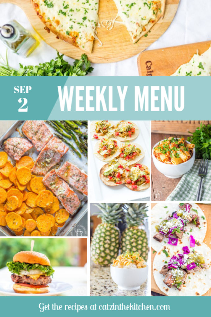 Weekly Menu | Catz in the Kitchen | catzinthekitchen.com | #mealplan