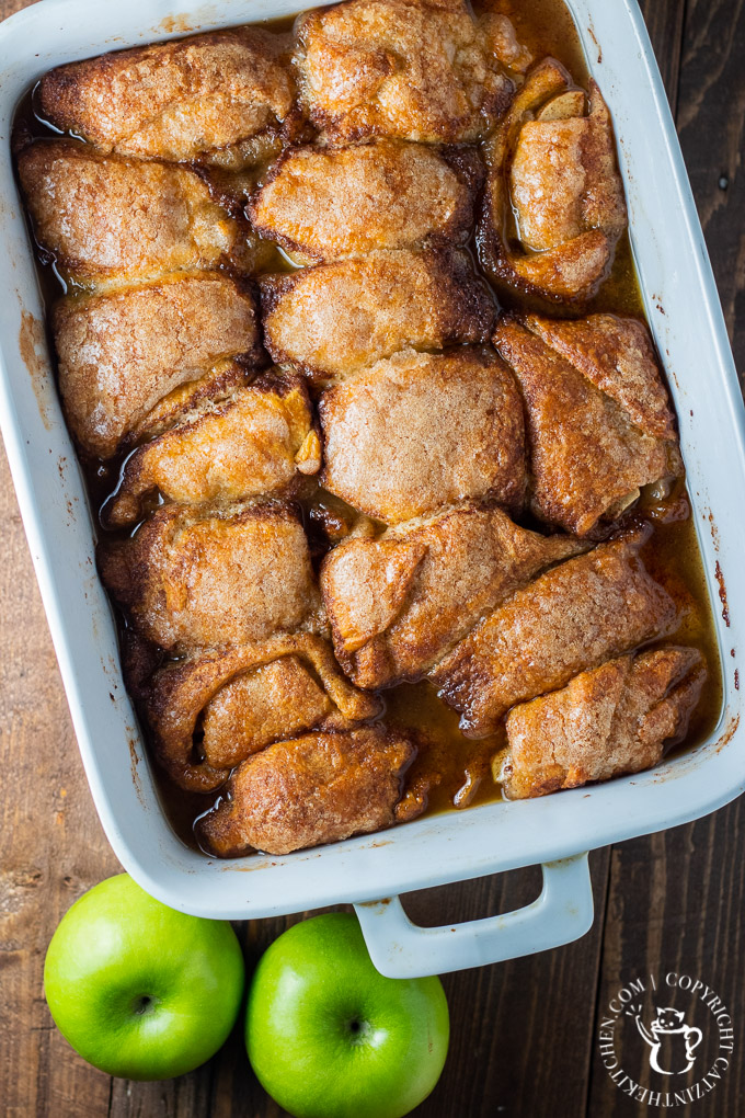 This recipe for homemade country apple dumplings is made easy using crescent rolls! The cinnamon and sugar goodness will keep you coming back all year long!