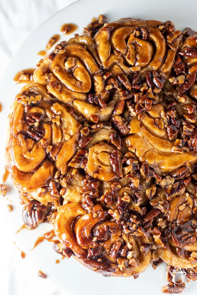 This recipe takes some time and work, but it's so worth it. The dough, the topping, the caramel...these caramel pecan sticky buns are straight up addicting.