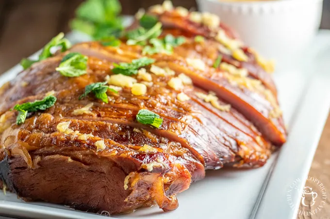 This super simple, yummy, and elegant recipe for Sweet Slow Cooker Chai Ham goes in the slow cooker the night before, leaving you to enjoy your holiday!