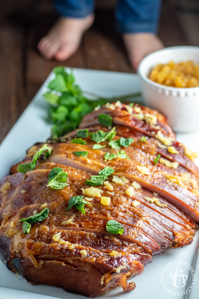 This super simple, yummy, and elegant recipe for Sweet Slow Cooker Chai Ham goes in the slow cooker the night before, leaving you to enjoy your holiday!