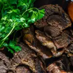 Special occasion, holiday dinner, family get together? Keep it low stress without sacrificing the wow factor with this slow cooker pot roast au jus recipe!