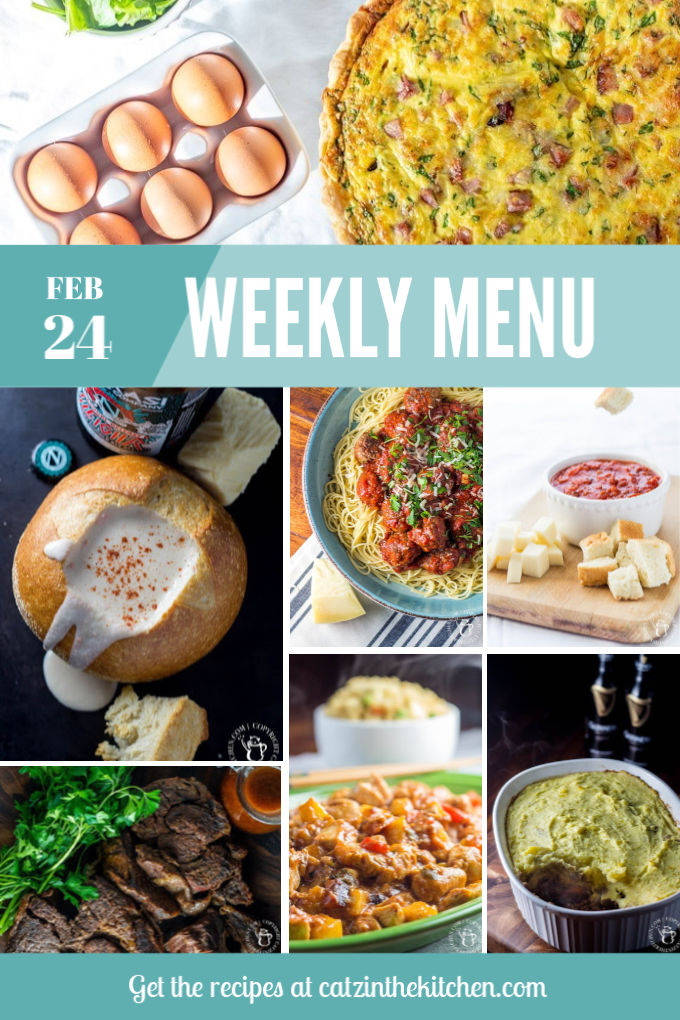 Weekly Menu | Catz in the Kitchen | catzinthekitchen.com | #mealplan