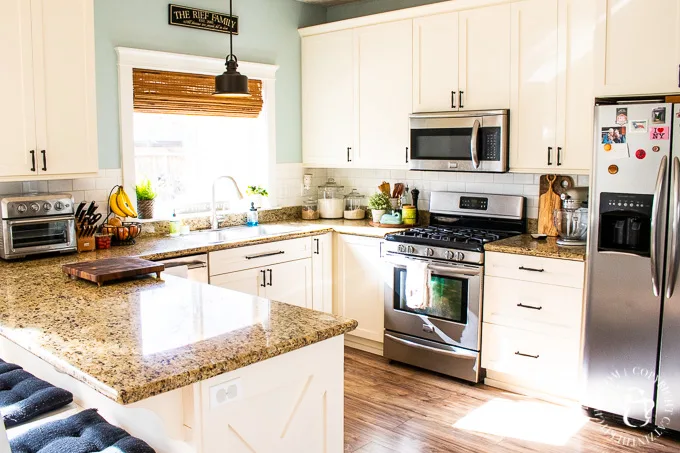 An Honest Review of My Milk Paint Kitchen Cabinets One Year Later