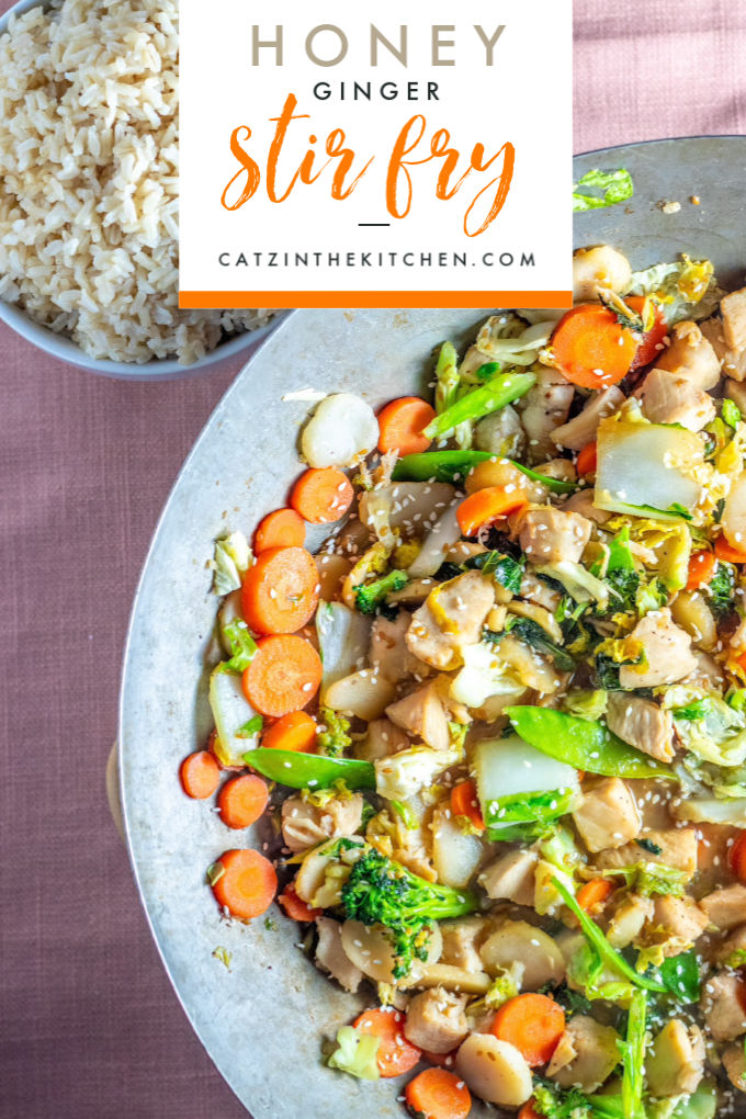 This simple, flexible recipe for honey ginger stir fry with chicken should be one of your go-to easy weeknight dinner recipes!