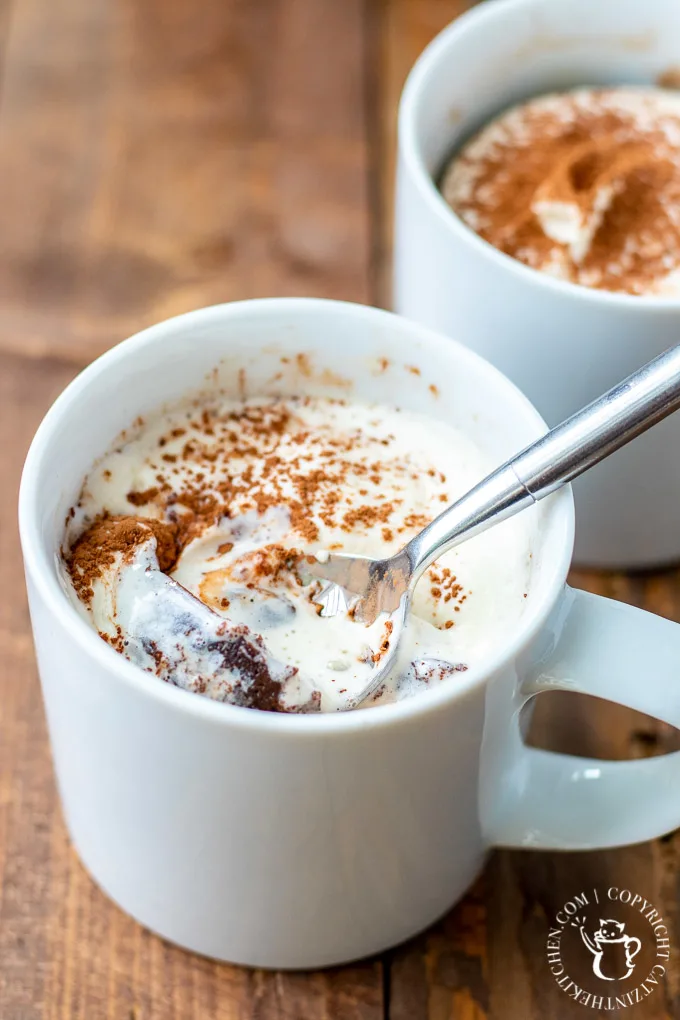 whipped cream mug brownie