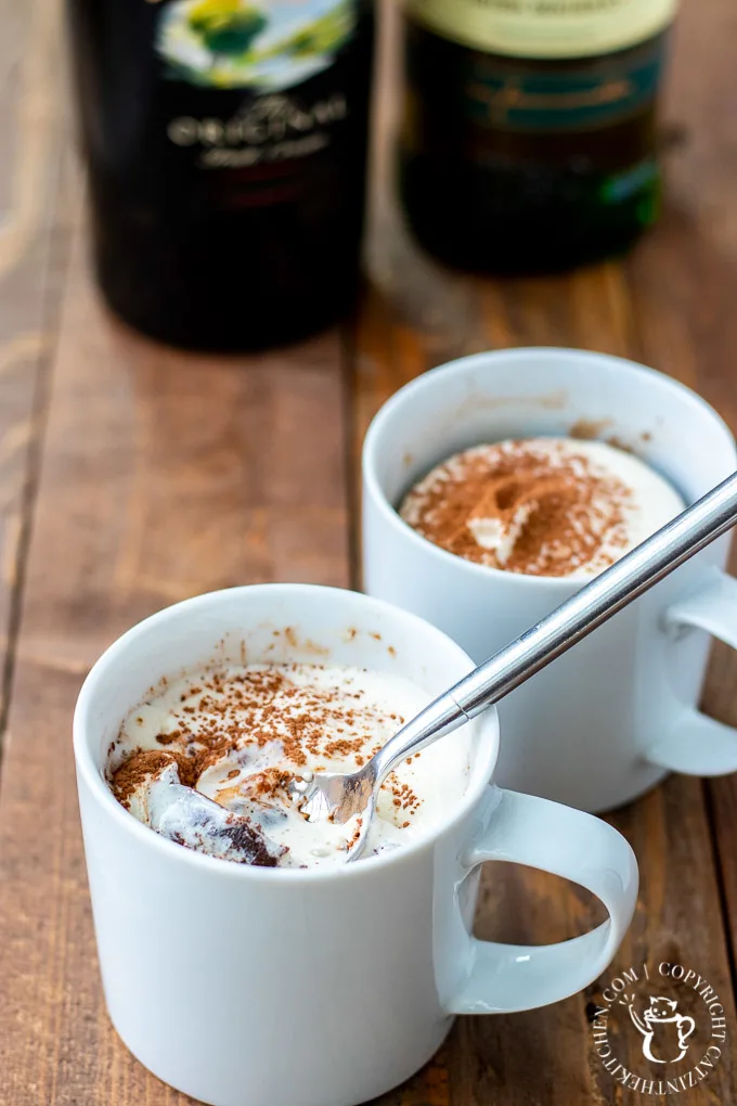 Irish cream mug brownies