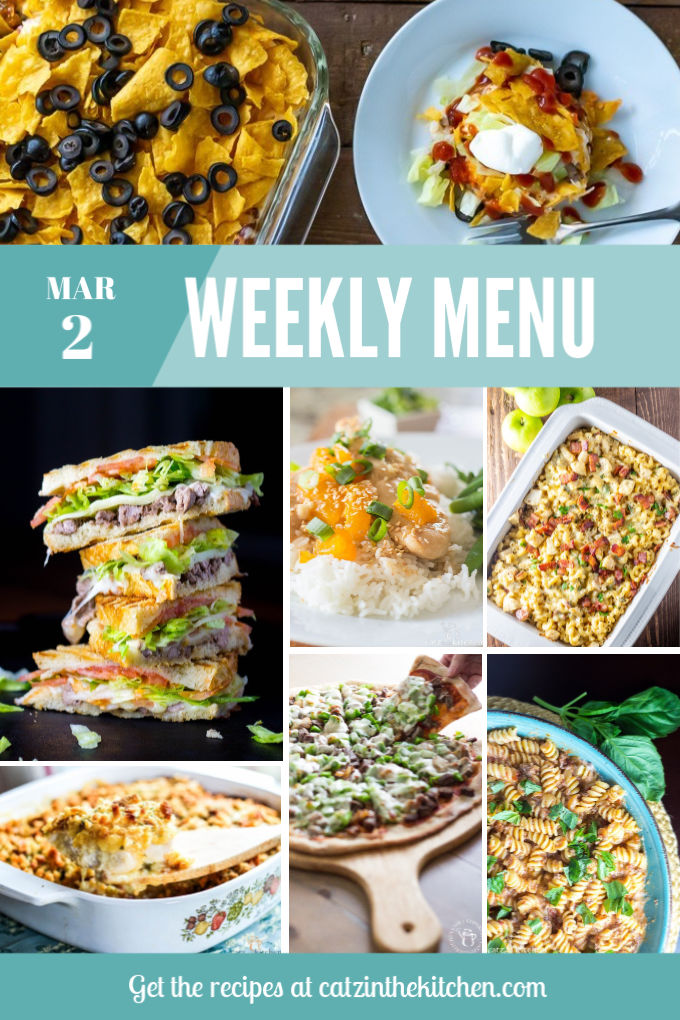 Weekly Menu | Catz in the Kitchen | catzinthekitchen.com | #mealplan