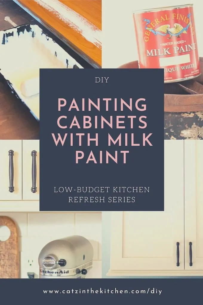 Diy Painting Our Kitchen Cabinets With White Milk Paint Catz In The Kitchen