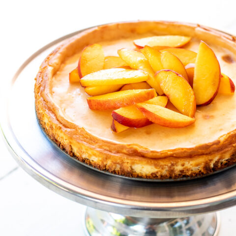 Ginger Peach Cheesecake