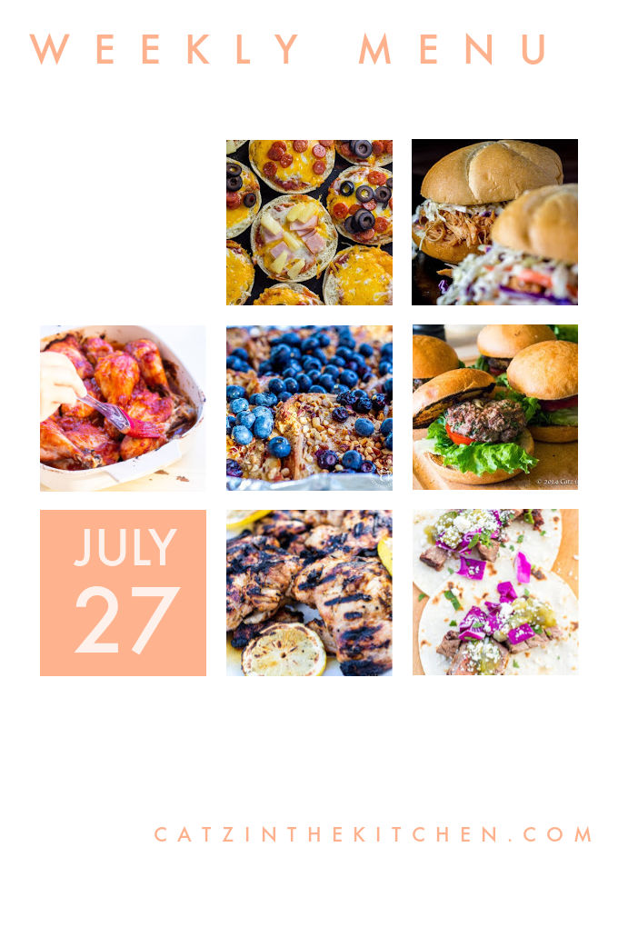 Weekly Menu for the Week of July 27