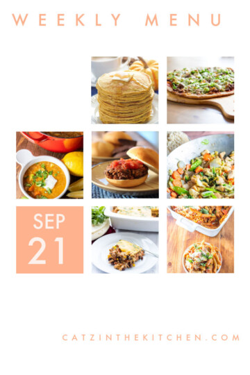 Weekly Menu for the Week of Sep 21 - Catz in the Kitchen
