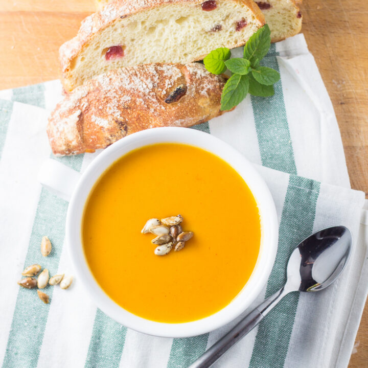 Creamy Slow-Cooker Sweet Potato & Butternut Squash Soup