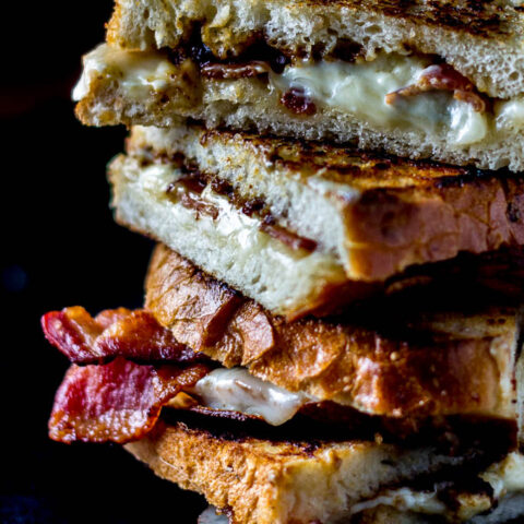 Grilled Bacon Bleu Cheese & Fig Sandwiches