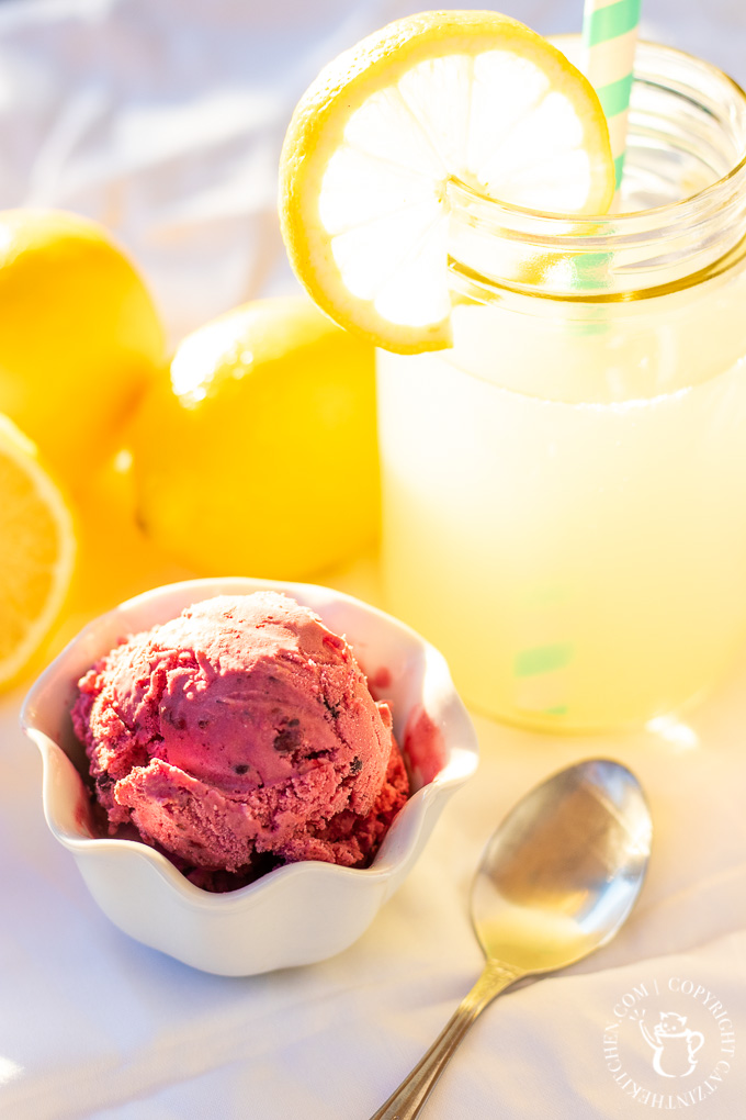 EndofSummer Blackberry Lemonade Ice Cream Catz in the Kitchen