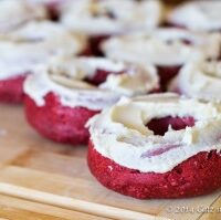 Baked Red Velvet Donuts with Cream Cheese Frosting