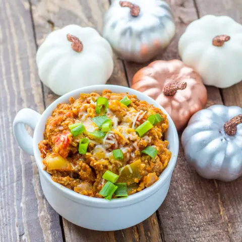 Pumpkin Slow Cooker Turkey Chili