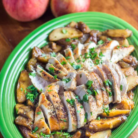 Pan Seared Chicken with Apples and Pears