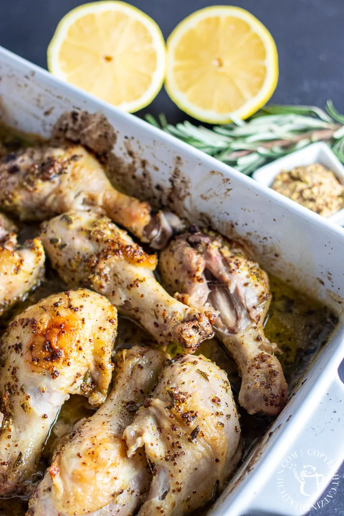 easy One Pan Roasted Rosemary Mustard Chicken