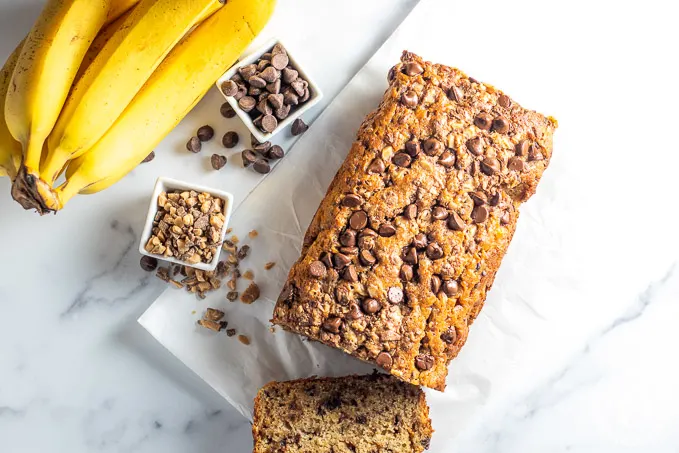 Toffee Chocolate Chip Banana Bread Recipe