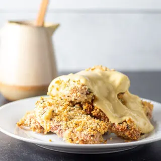 Baked Parmesan Rosemary Chicken Thighs with Honey Mustard Sauce