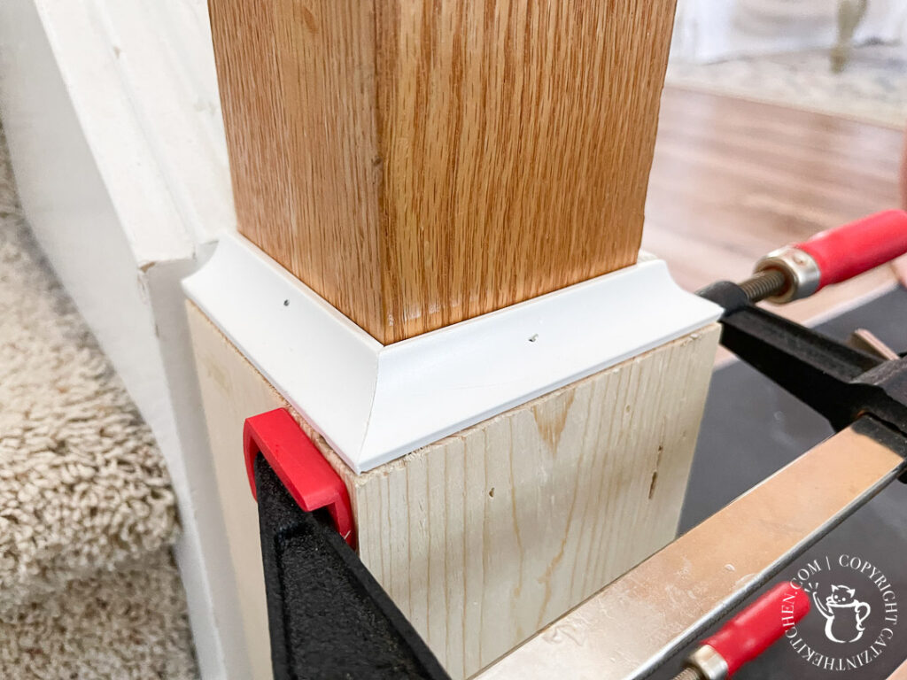 cove moulding for base of newel post