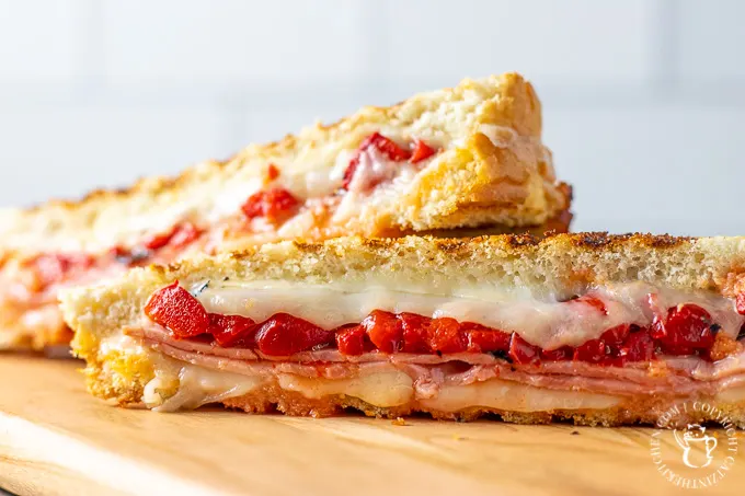 Ham and Roasted Red Pepper Panini recipe 