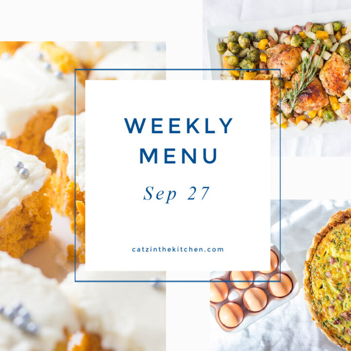 Weekly Menu for the Week of Sep 27