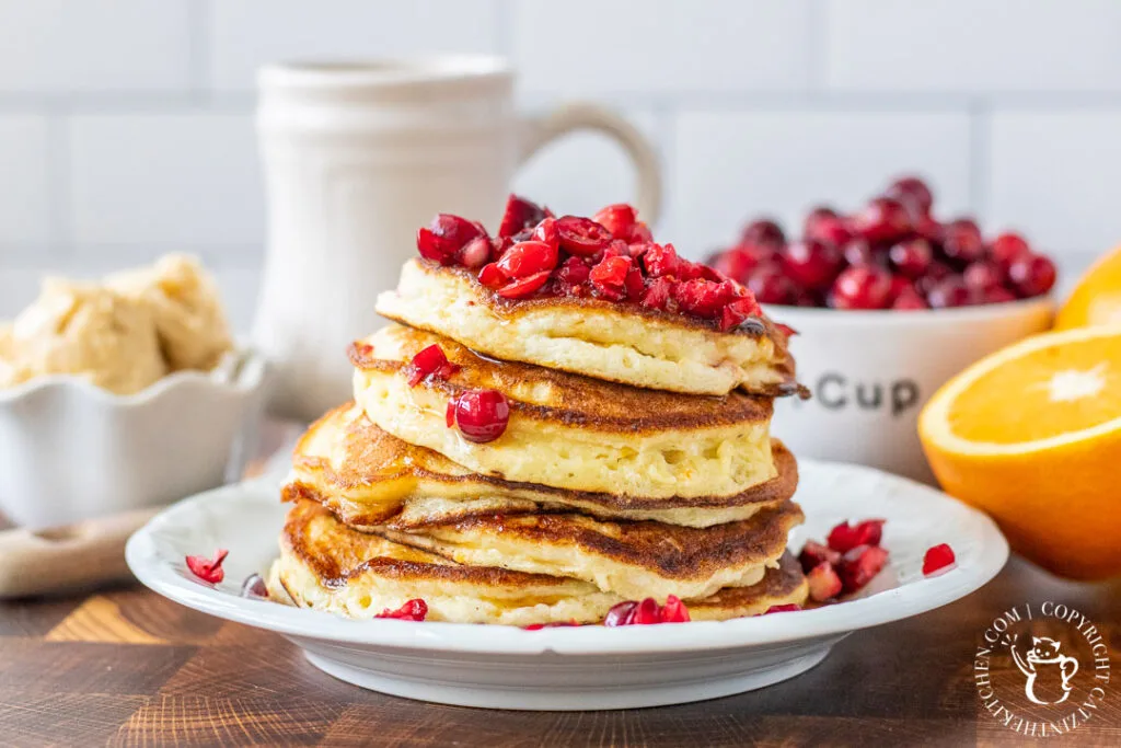 Orange Cranberry Ricotta Pancakes recipe 