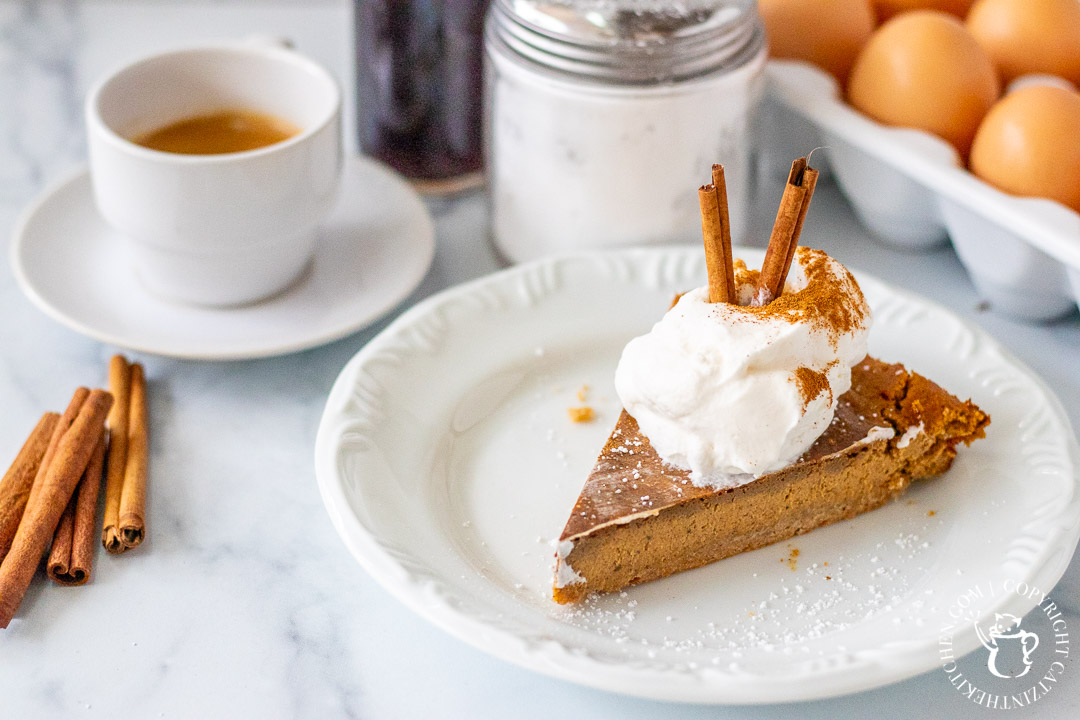 Pumpkin Latte Cheesecake with coffee
