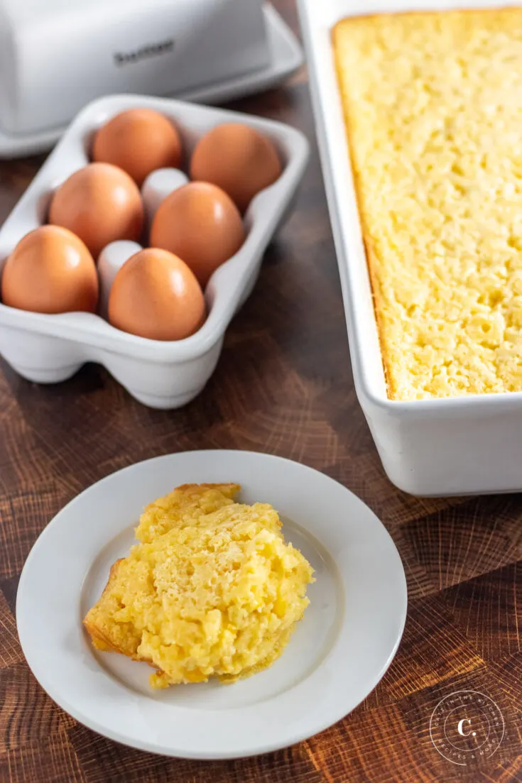 Corn Pudding with eggs