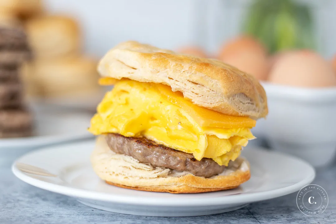 Sausage Egg and Cheese Breakfast Sandwiches - Simply Scratch