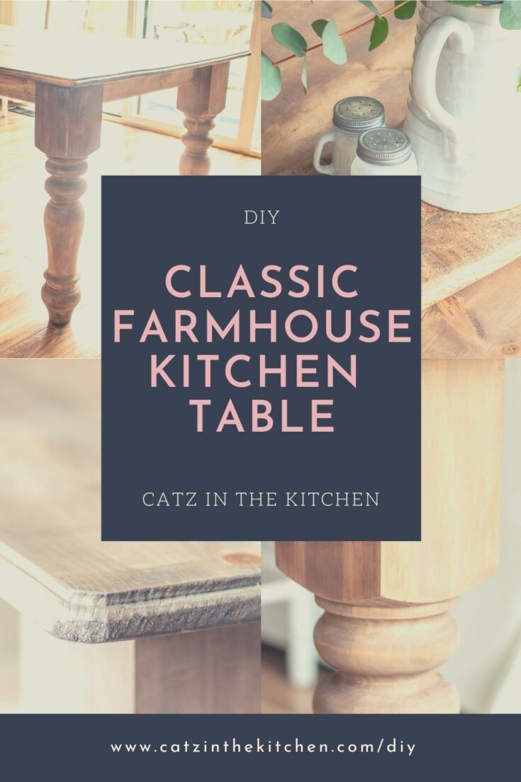 DIY Classic Farmhouse Kitchen Table