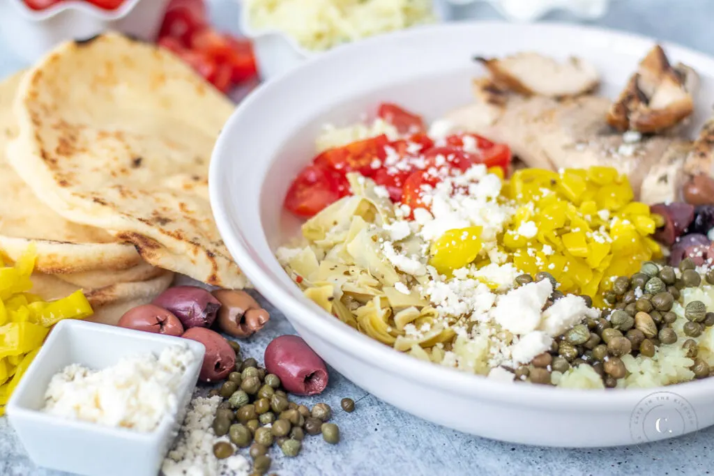 easy greek chicken bowl