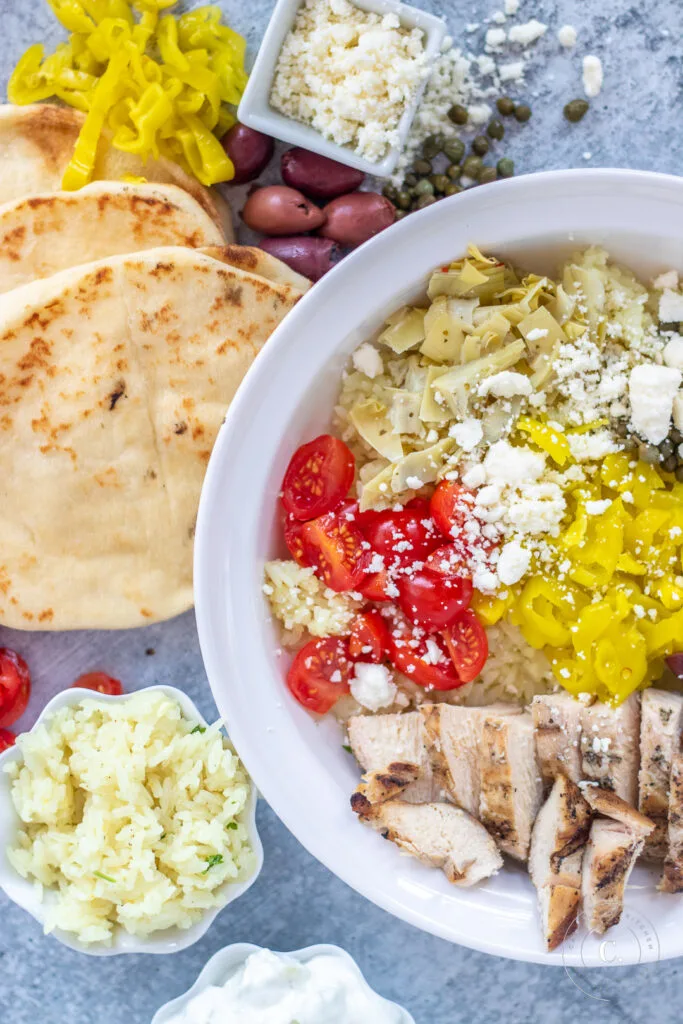 greek chicken bowls ingredients 