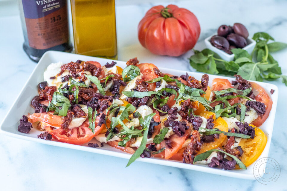 Mediterranean Caprese Salad - Catz in the Kitchen