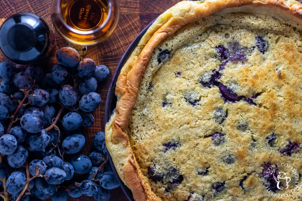 Vanilla Bourbon Grape Clafoutis