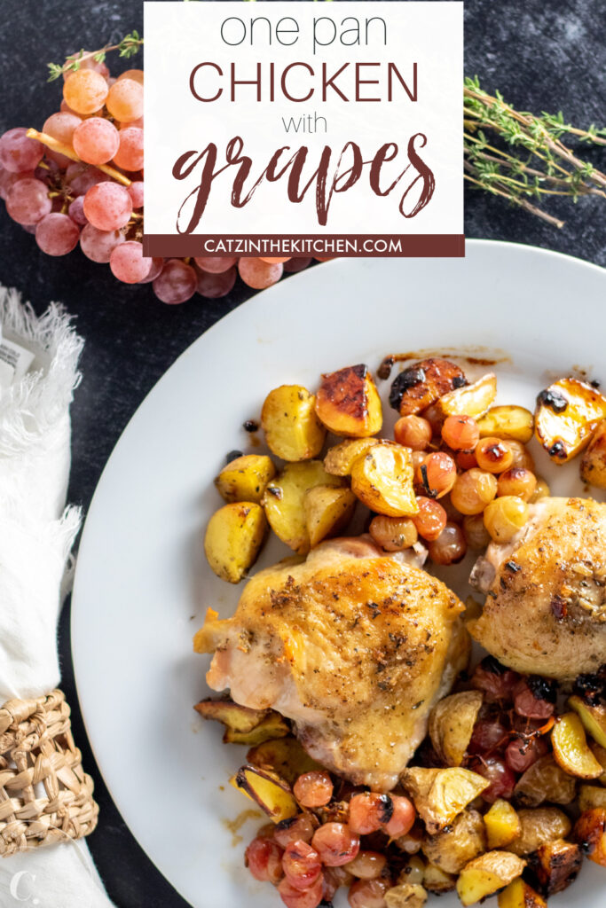 One Pan Chicken with Grapes
