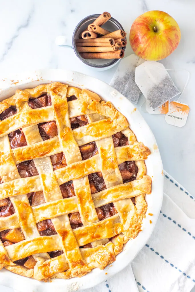 Chai Apple Pie lattice crust 