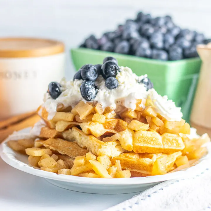 Apple Pie Ricotta Waffles