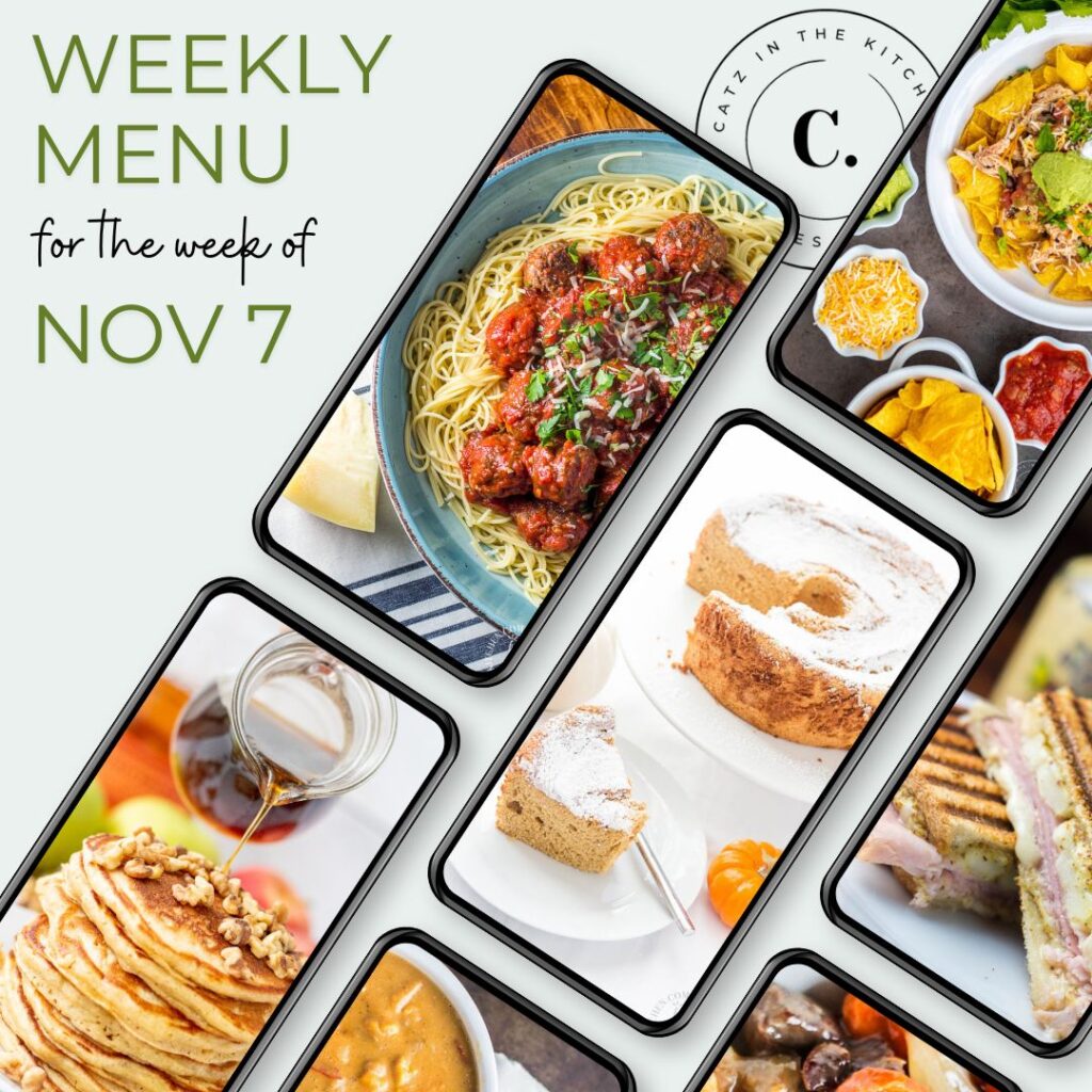 Weekly Menu for the Week of Nov 7
