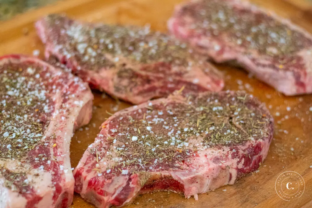 DIY Spice Rub on raw ribeye 