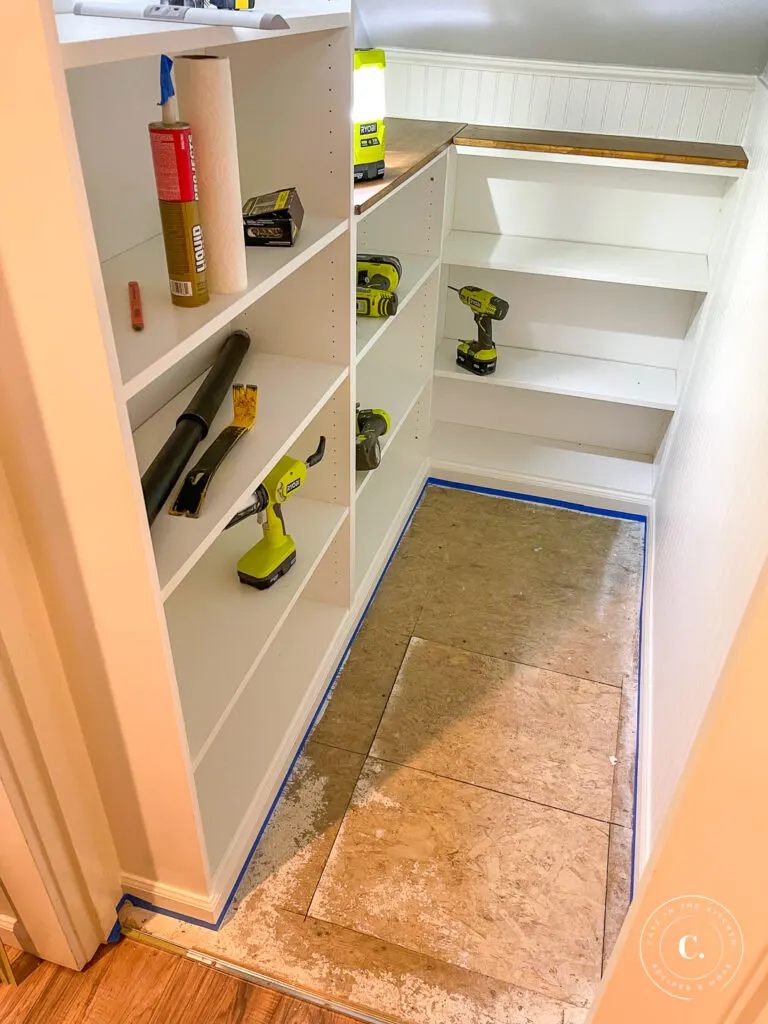 DIY Under the Stairs Closet Pantry Conversion - Catz in the Kitchen