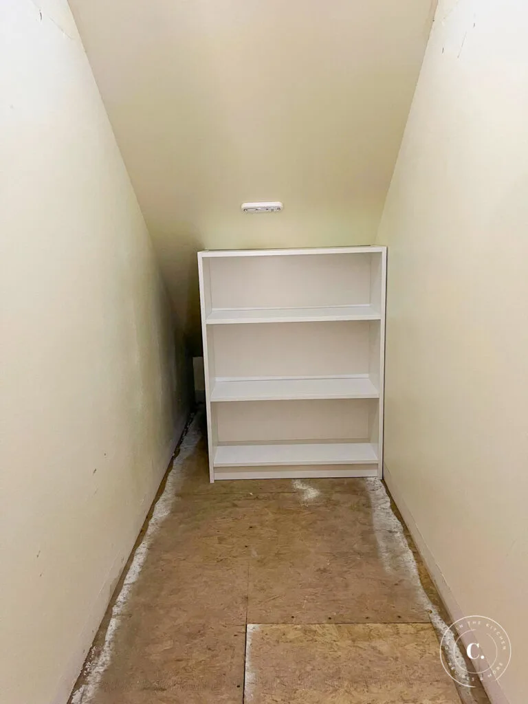 IKEA shelf in coat closet 