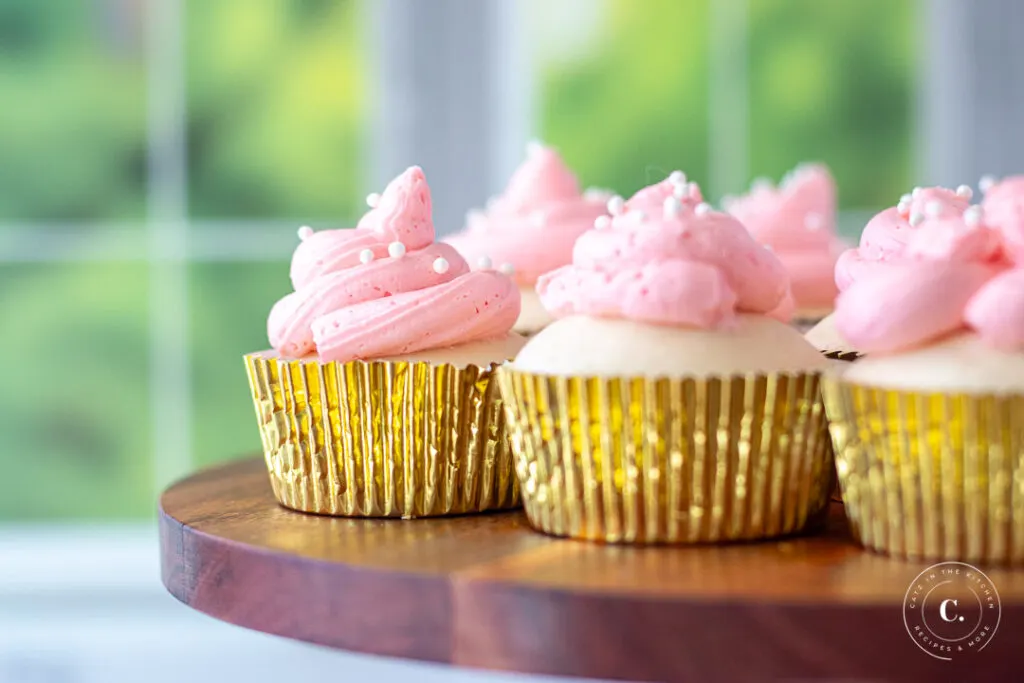 Moscato Cupcakes on a platter