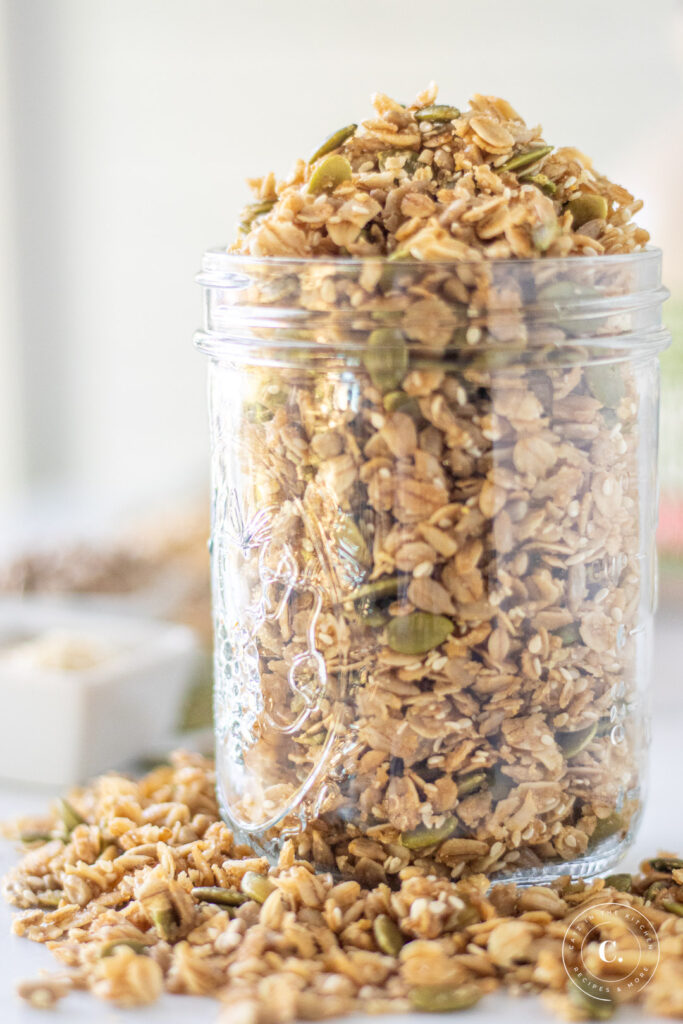 Maple Sea Salt Granola in jar