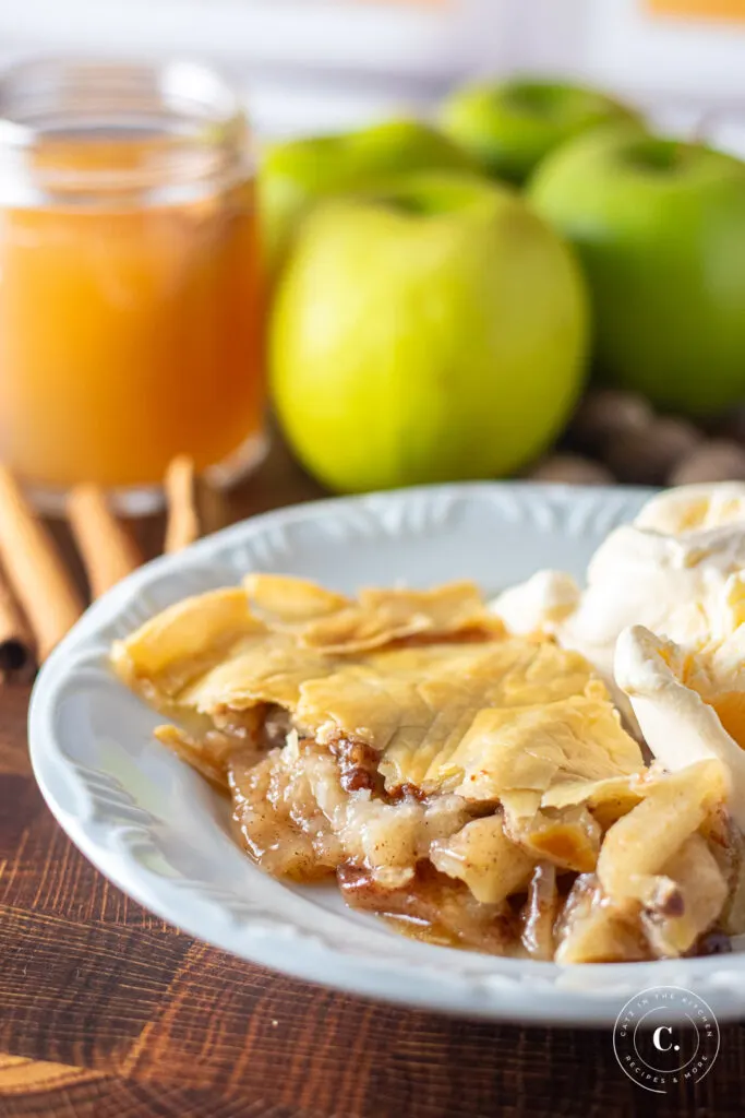 slice of Cast Iron Apple Pie